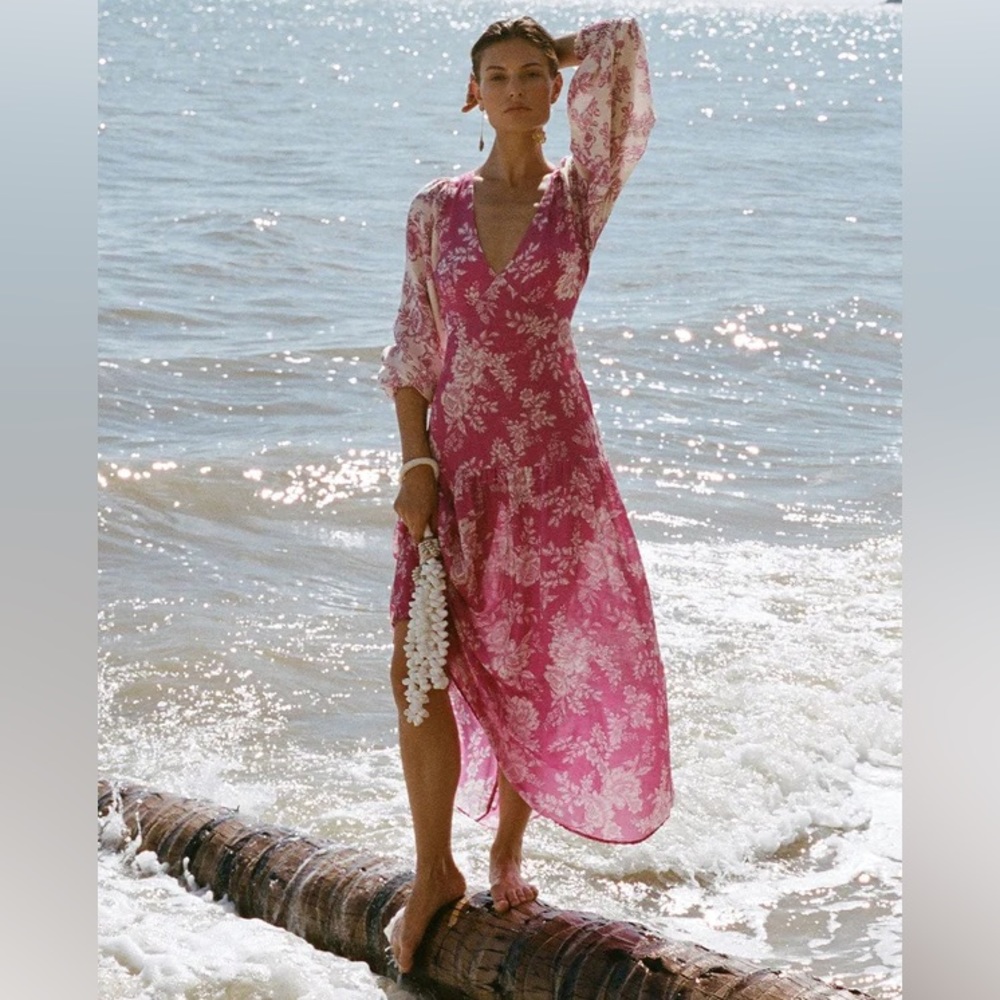 Kivari Maeve Maxi Dress in floral, NWT, Small